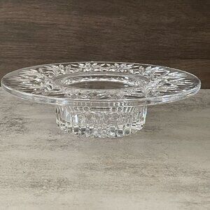 Waterford Bethany Clear Crystal Pillar Candle Holder Wine Bottle Coaster 8"